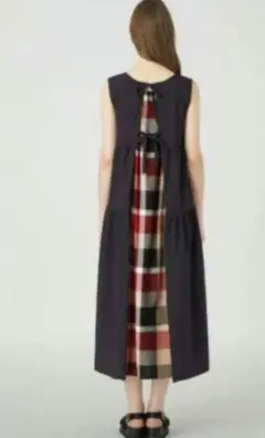 ブルーレーベルクレストブリッジ ロングワンピース 38 美品