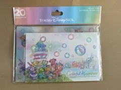 ディズニーシー　ダッフィー カラフルハピネス　ポストカード　クリアホルダーセット
