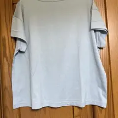 日本製　綿100% ブルーグレーカットソー