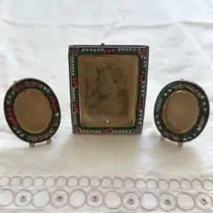 イタリア製　ベネチアンガラス　フォトフレーム