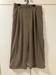 コーデュロイ　ベージュ ワイドパンツ