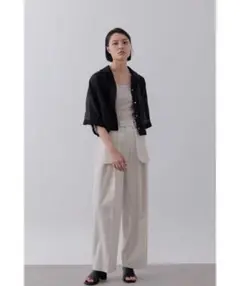 Limue アウトポケットテーパードパンツ アイボリー