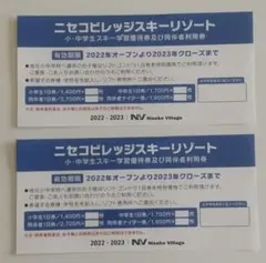 ニセコビレッジスキーリゾート1日優待券 2枚セット