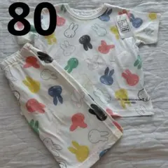 新品ミッフィー半袖パジャマ80　女の子