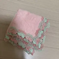 近沢レース チカザワレース マカロン ピーチ ハンカチ タオル