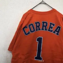 アメリカ古着　tシャツ アストロズ　MLB コレア　L 1877