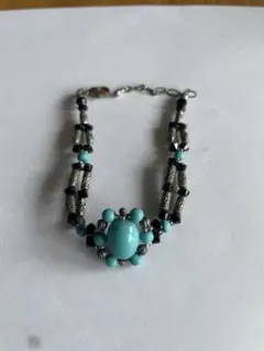 ハンドメイド ターコイズブルー ブレスレット