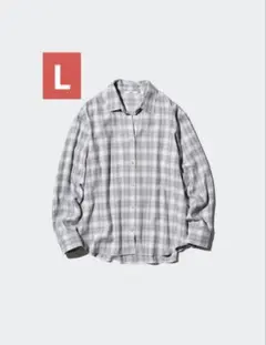 新品　UNIQLO ソフトフランネルスキッパーシャツ　L チェック柄