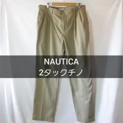 NAUTICA 2タックチノ ベージュ 34 コットントラウザーズ