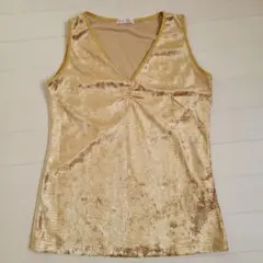 超美品☆ゴールド ヘビ柄 ノースリーブトップス
