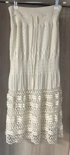 レース編みニットスカート