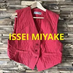 ISSEI MIYAKE 赤シルクベスト
