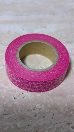 廃盤 マークス コフレドゥクチュリエ マスキングテープ ピンク花柄 15M