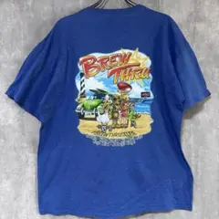 フルーツオブザルーム　Brew Thru Tシャツ XL 青