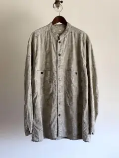 OUTIL 花柄　ジャガード柄シャツ