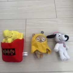 スヌーピー、ウッドストック、ティムぬいぐるみセット美品