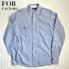 FOB FACTORY ワークシャツ L 日本製 エフオービーファクトリー 青