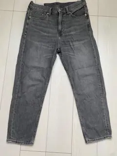 ダークグレー メンズストレートデニム
