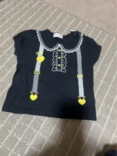 サスペンダー風黒Tシャツ 90