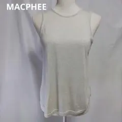 MACPHEE シルバーラメ ノースリーブ タンクトップ