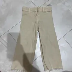 ZARA フリンジデニム ホワイト92cm