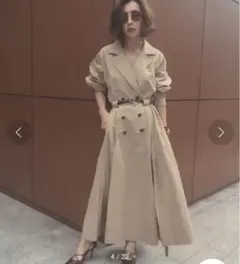 LONG COAT LIKE BELT DRESS