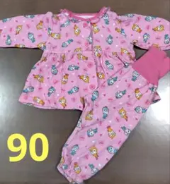 アンパンマンドキンちゃんコキンちゃん キルト 長袖パジャマ 腹巻付き 90cm