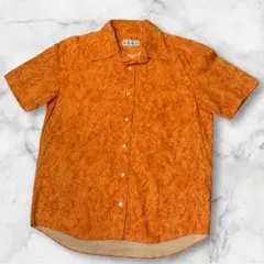 【美品】ニコル ムラ染　シャツ XL 日本製 綿　開襟シャツ　オシャレ　イケオジ