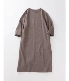【美品】45R ジャージフラノ ワンピース ガンクラブチェック