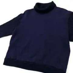 45rpm ニット×スウェット トレーナー レディースS ネイビー