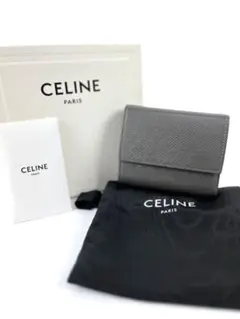 セリーヌ スモールトリフォールドウォレット コンパクト財布 グレー
