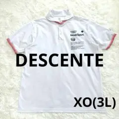 DESCENTE ムーブスポーツ メンズ 半袖 XOサイズ ポロシャツ ホワイト