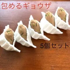 フェルトままごと　包めるギョウザ5個セット