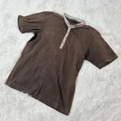 【c4232】訳アリ　JOSEPH ABBOUD Tシャツ　ブラウン 半袖