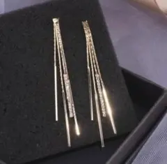 611 ゴールド ピアス czダイヤモンド ジルコン 韓国 ジュエリー 結婚式
