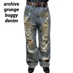 00s archive buggy wide denim fade