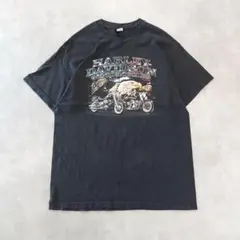 ハーレーダビッドソン プリントTシャツ 古着 ブラバド XL 黒 14743
