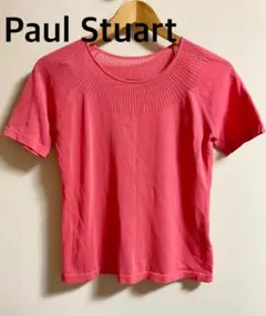 Paul Stuart ポールスチュアート　半袖ニット　半袖トップス　ピンク　6