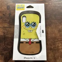 【新品未使用】スポンジボブiPhoneXs/Xハイブリッドガラスケース