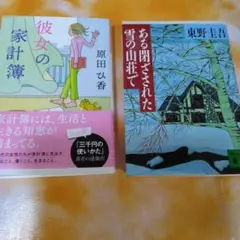 彼女の家計簿 & ある閉ざされた雪の山荘で　二冊　近く削除します。