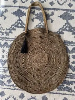 MAISON NH PARIS 編みバッグ タッセル付き