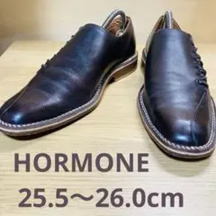 Hormone　ブラウンレザー　サイドレースアップ　UK6.5　25.5㎝
