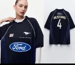 希少　ZARA レトロゲームシャツ　サッカーシャツ　襟付き　スキッパーシャツ 希少 ZARA レトロゲームシャツ サッカーシャツ 襟付き