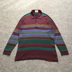 dunhill 長袖ポロシャツ マルチカラー コットン ストライプ 071101