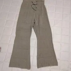 美品!!ベージュ 編み込み ボトムス サイズF