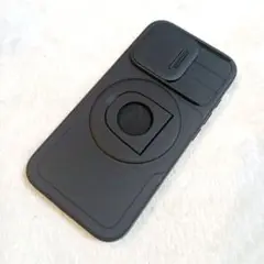 Phone15Pro ケース ブラック ウィンドウ 磁気マグセーフ