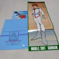 【希少】初代ガンダム アムロ・レイ 書類入れ&ポスター、ポストカード