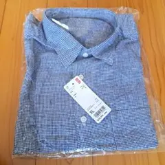 UNIQLO プレミアムリネン チェックシャツ XL