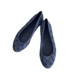 GUCCI グッチ フラットシューズ バレエシューズ ラバー GG柄 36