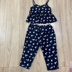 ネイビー 花柄 ベビー服セット 90サイズ